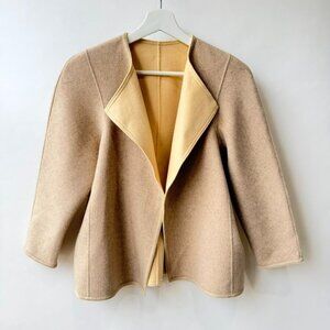 Eileen Fisher Reversible Wool Cashmere Jacket Beige Women’s Size S P26